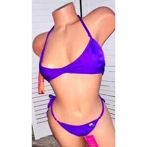 SnS Bikini 3 Pc Purple Medium Mini BIkini NEW Thong Retails over $100